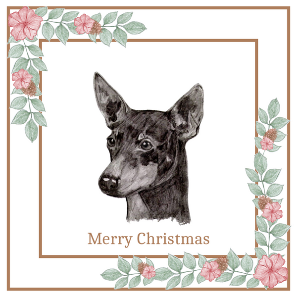 English Toy Terrier ETT Christmas Card Choice of 3 Card Designs Single or Multi Pack