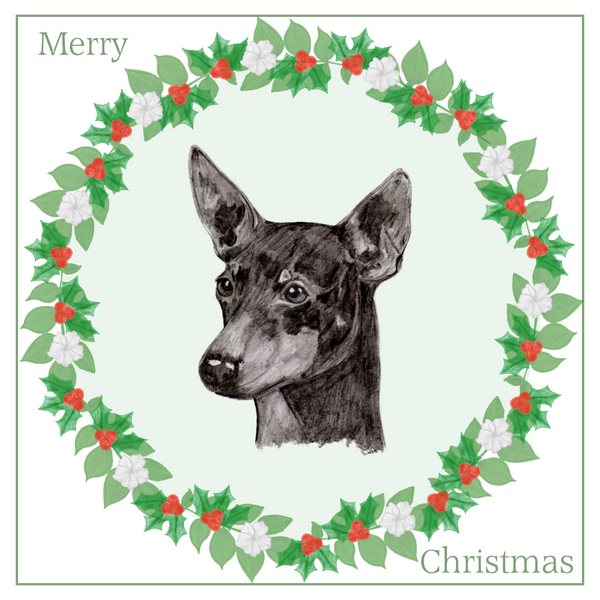 English Toy Terrier ETT Christmas Card Choice of 3 Card Designs Single or Multi Pack