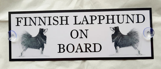 Finnish Lapphund On Board Car Sign