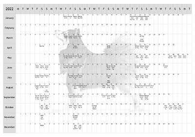 Finnish Lapphund Dog Show 2022 Year Planner A4