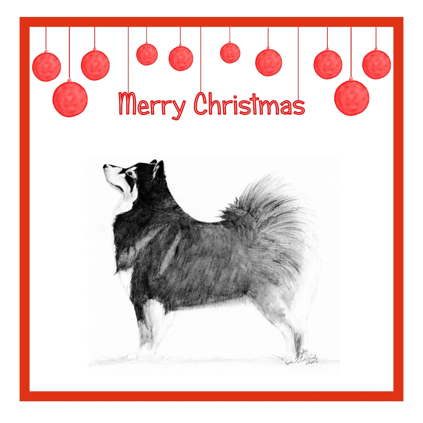 Finnish Lapphund Christmas Card Choice of 3