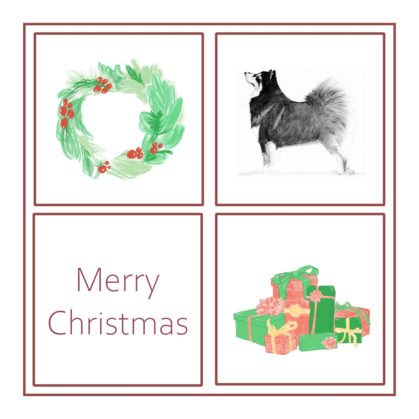 Finnish Lapphund Christmas Card Choice of 3