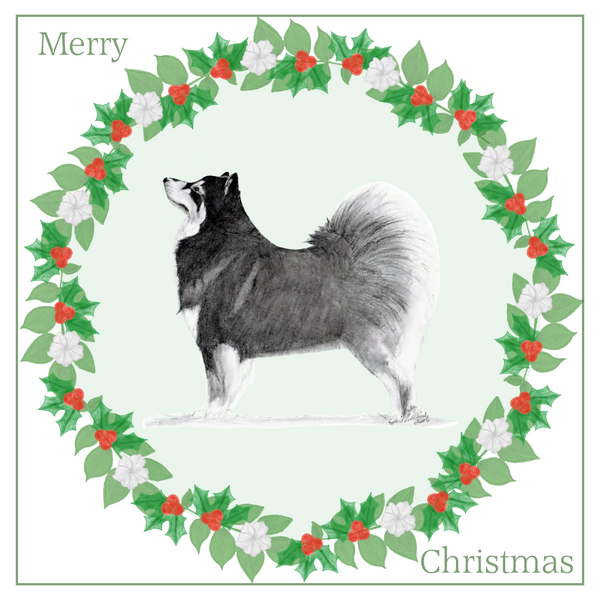 Finnish Lapphund Christmas Card Choice of 3 Card Designs Single or Multi Pack