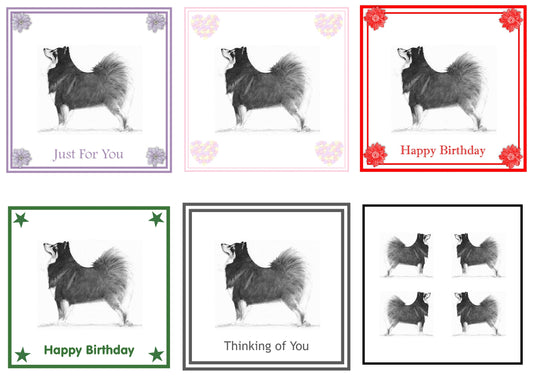 Finnish Lapphund Greeting Card Choice of 6 Designs BIRTHDAY, THINKING OF YOU, BLANK