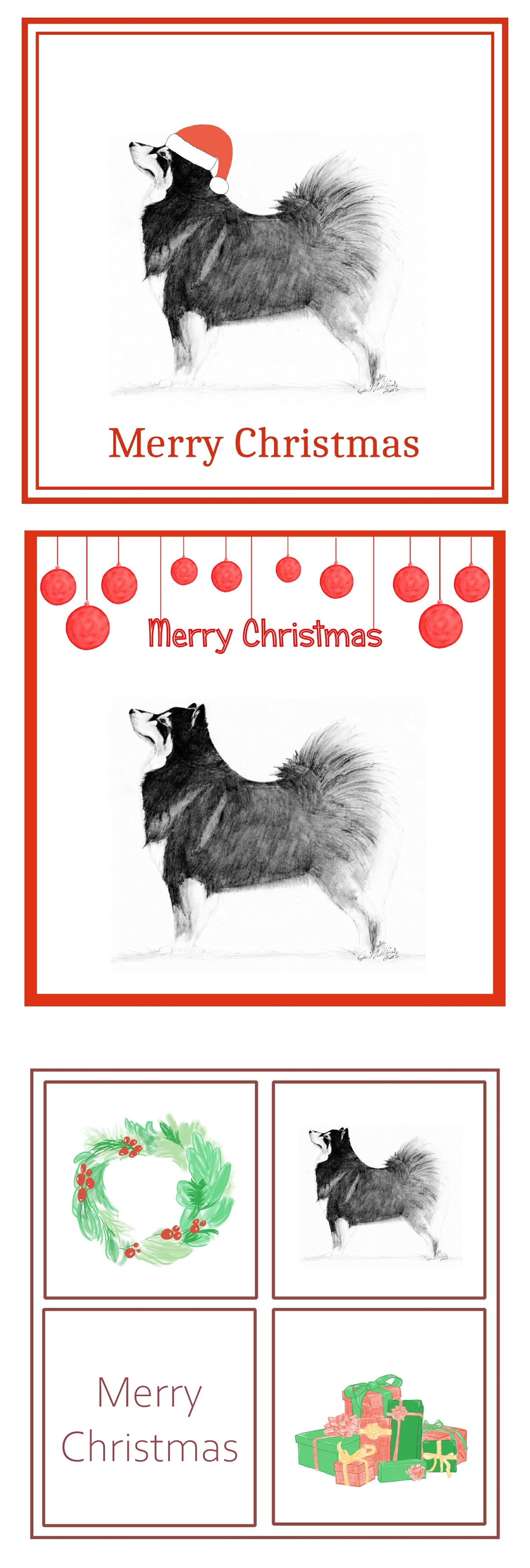Finnish Lapphund Christmas Card Choice of 3