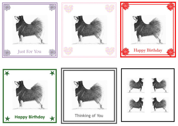 Finnish Lapphund Greeting Card Choice of 6 Designs BIRTHDAY, THINKING OF YOU, BLANK