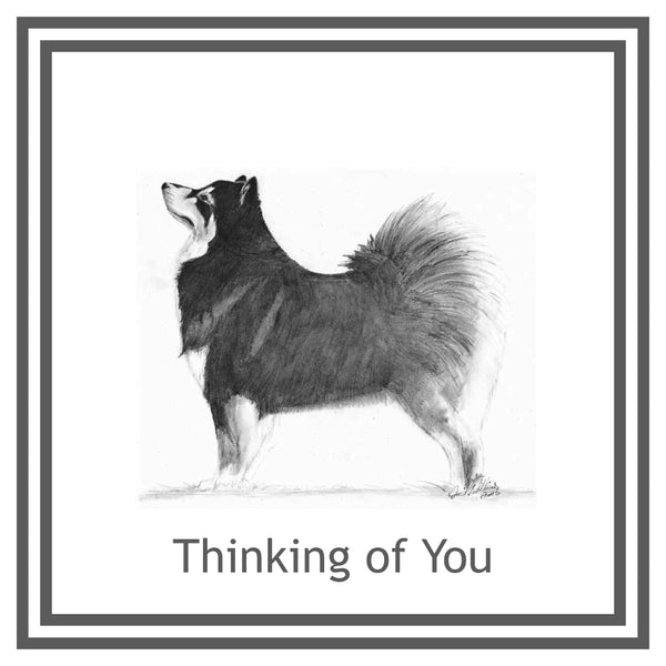 Finnish Lapphund Greeting Card Choice of 6 Designs BIRTHDAY, THINKING OF YOU, BLANK