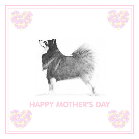 Finnish Lapphund Mother's Day Card PERSONALISATION AVAILABLE