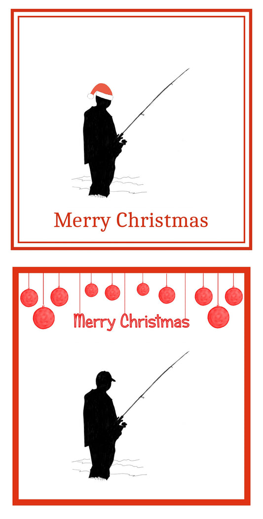 Fisherman Christmas Cards Pack of 6