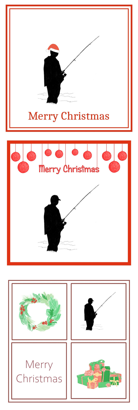Fisherman Christmas Card Choice of 3