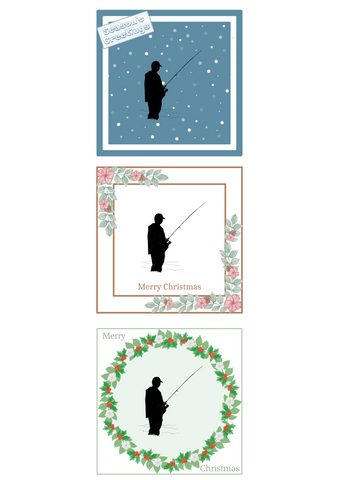 Fisherman Christmas Card Choice of 3 Card Designs Single or Multi Pack