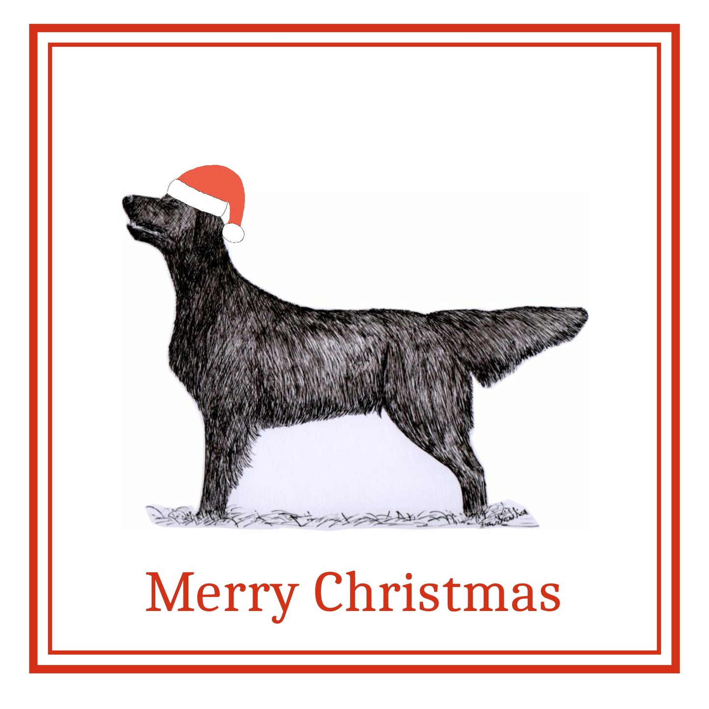 Flatcoat Retriever Christmas Card Choice of 3