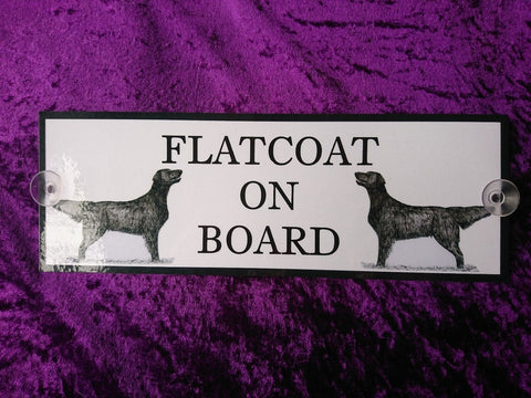 Flatcoat Retriever On Board Car Sign