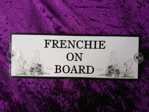 French Bulldog On Board Car Sign (B)