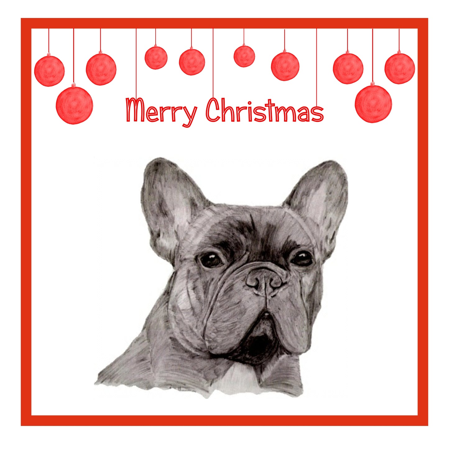 French Bulldog Christmas Cards Pack of 6