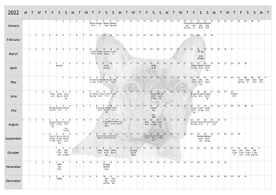 French Bulldog (A) Dog Show 2022 Year Planner A4