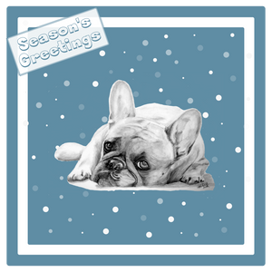 French Bulldog (B) Christmas Card Choice of 3 Card Designs Single or Multi Pack