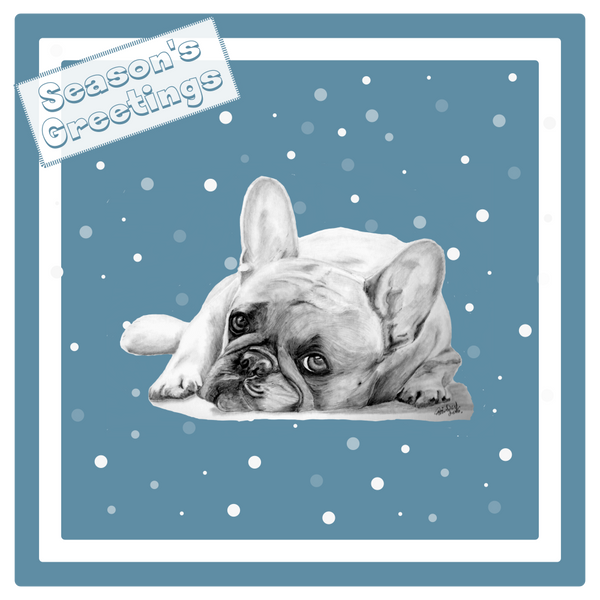 French Bulldog (B) Christmas Card Choice of 3 Card Designs Single or Multi Pack