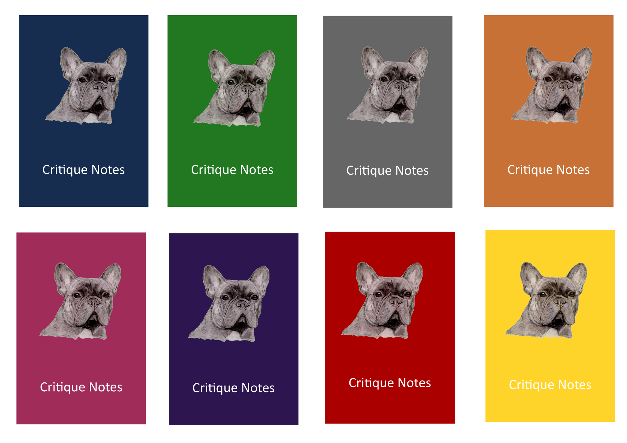 French Bulldog Dog Show Judging Critique Notes Book A5