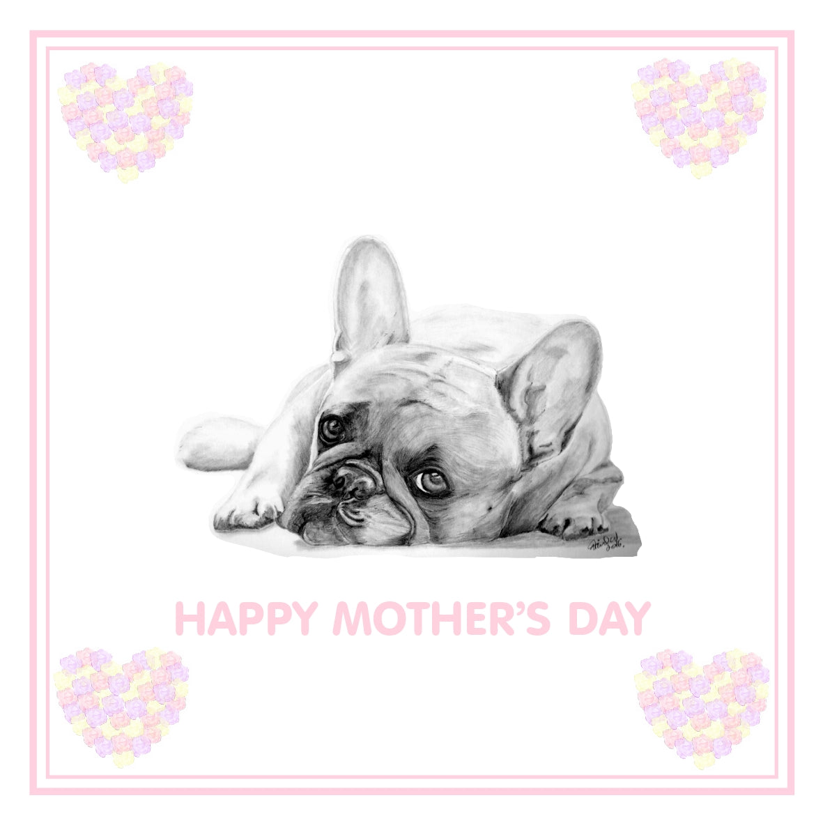 French Bulldog (B) Mother's Day Card PERSONALISATION AVAILABLE