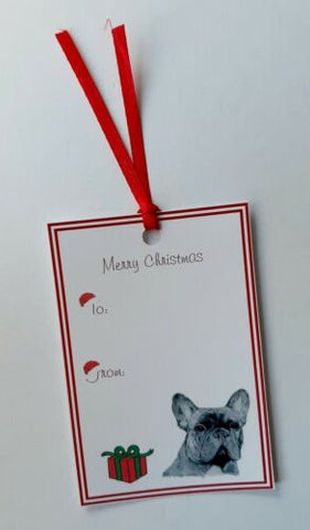 French Bulldog (A) Christmas Gift Tags Pack of 8