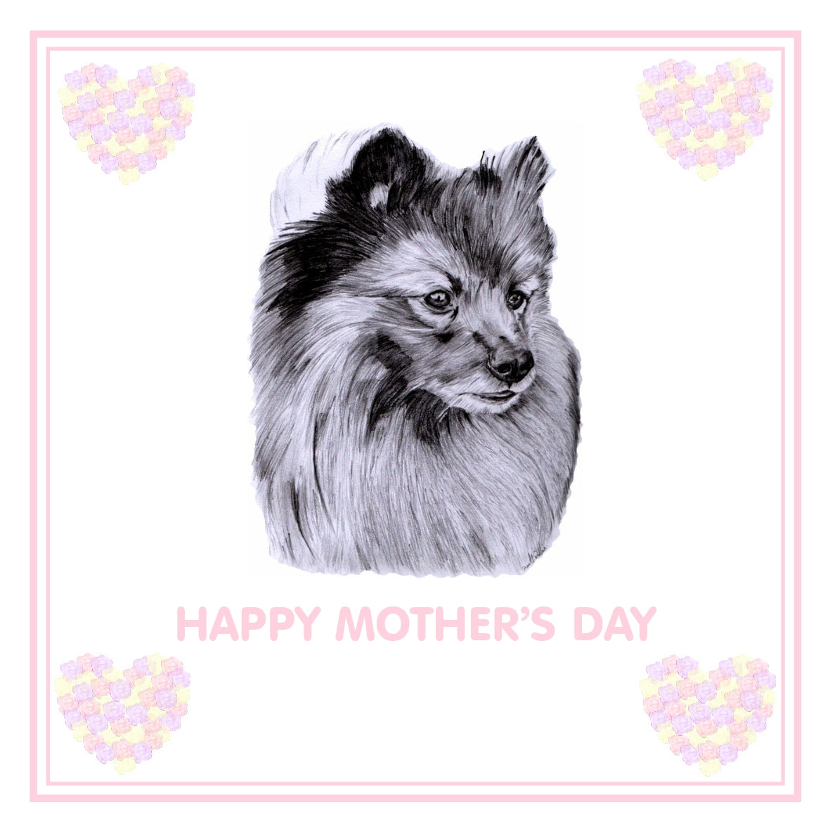 German Spitz Mother's Day Card PERSONALISATION AVAILABLE
