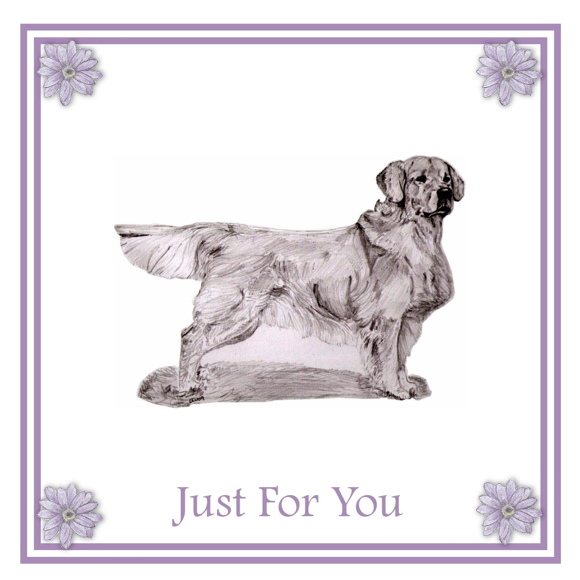 Golden Retriever Greeting Card Choice of 6 Designs BIRTHDAY, THINKING OF YOU, BLANK