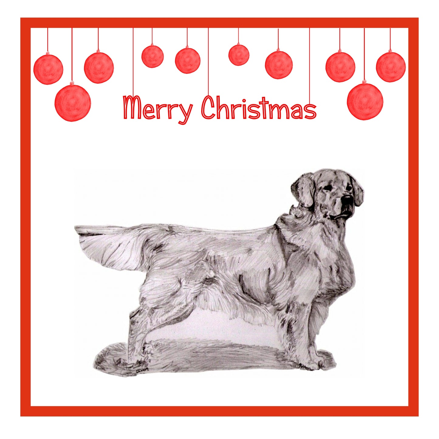 Golden Retriever Christmas Cards Pack of 6