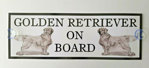 Golden Retriever On Board Car Sign