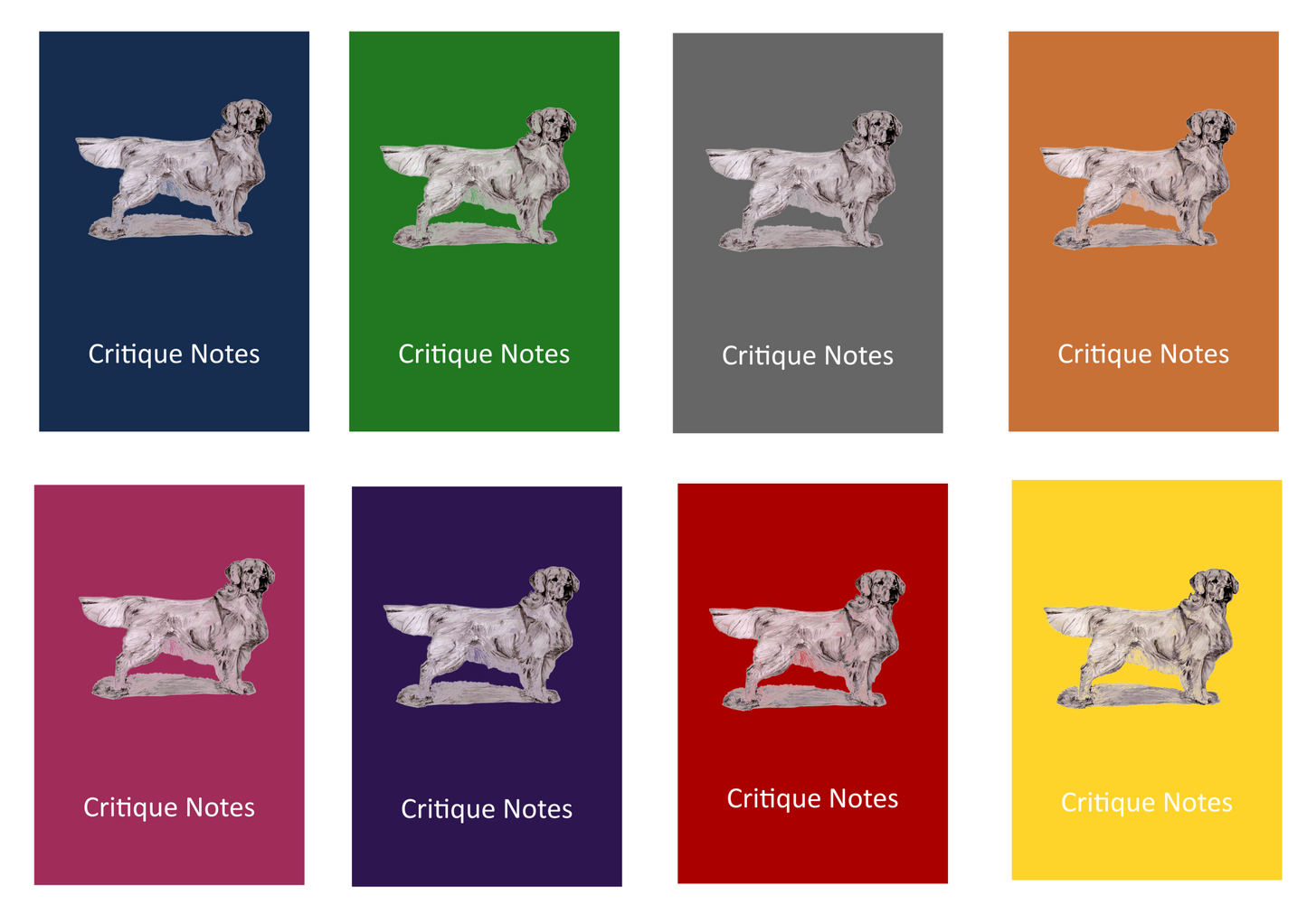 Golden Retriever Dog Show Judging Critique Notes Book A5
