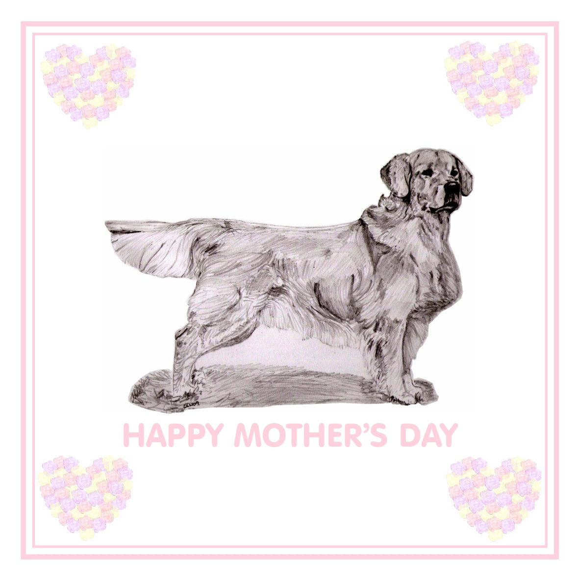 Golden Retriever Mother's Day Card PERSONALISATION AVAILABLE