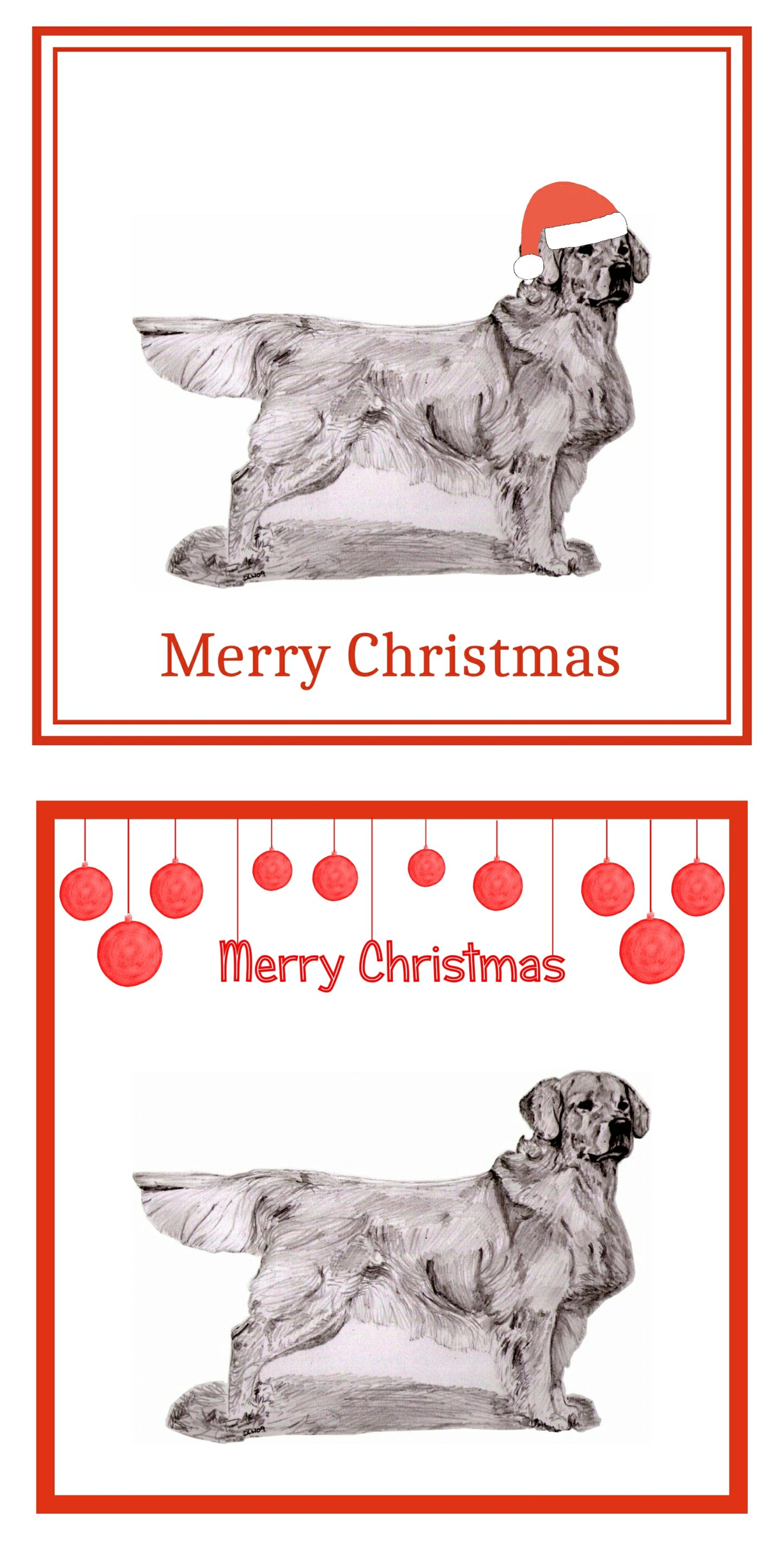 Golden Retriever Christmas Cards Pack of 6