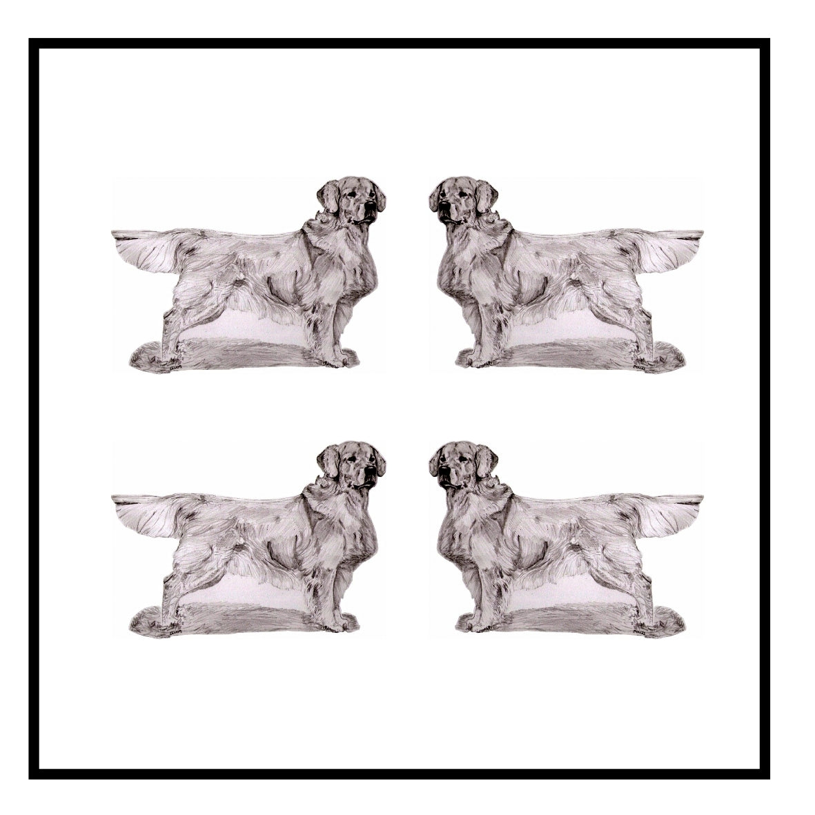 Golden Retriever Greeting Card Choice of 6 Designs BIRTHDAY, THINKING OF YOU, BLANK