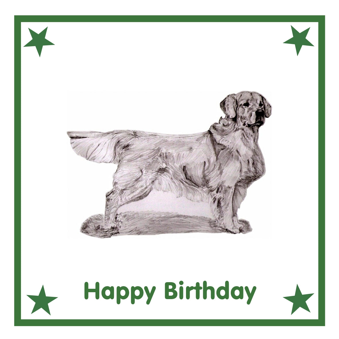 Golden Retriever Greeting Card Choice of 6 Designs BIRTHDAY, THINKING OF YOU, BLANK