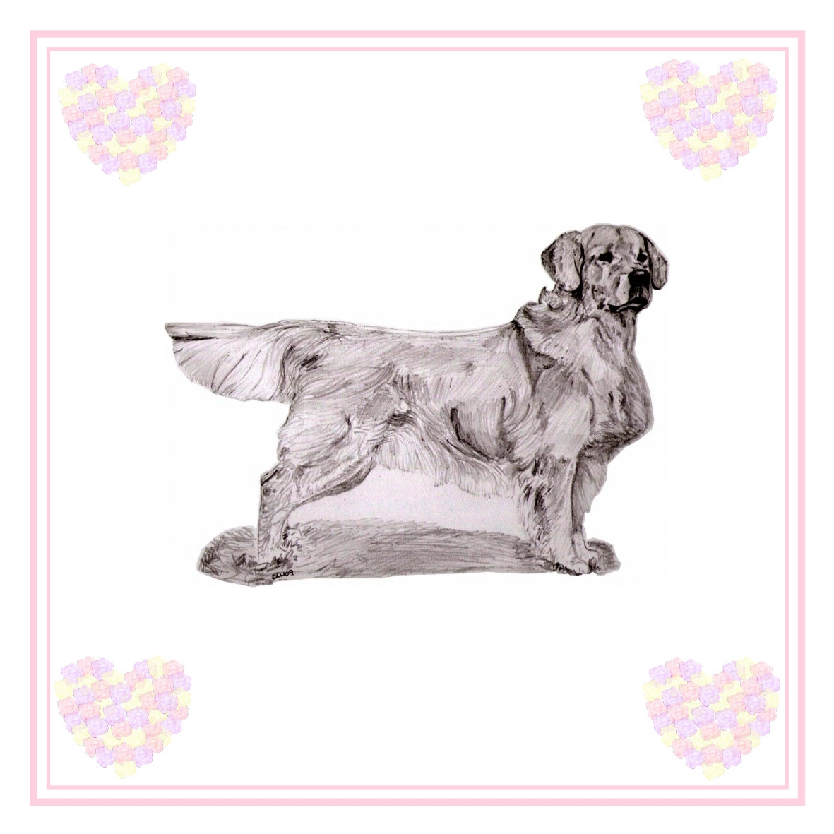 Golden Retriever Greeting Card Choice of 6 Designs BIRTHDAY, THINKING OF YOU, BLANK