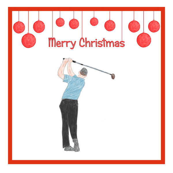 Golfer Christmas Card Choice of 3