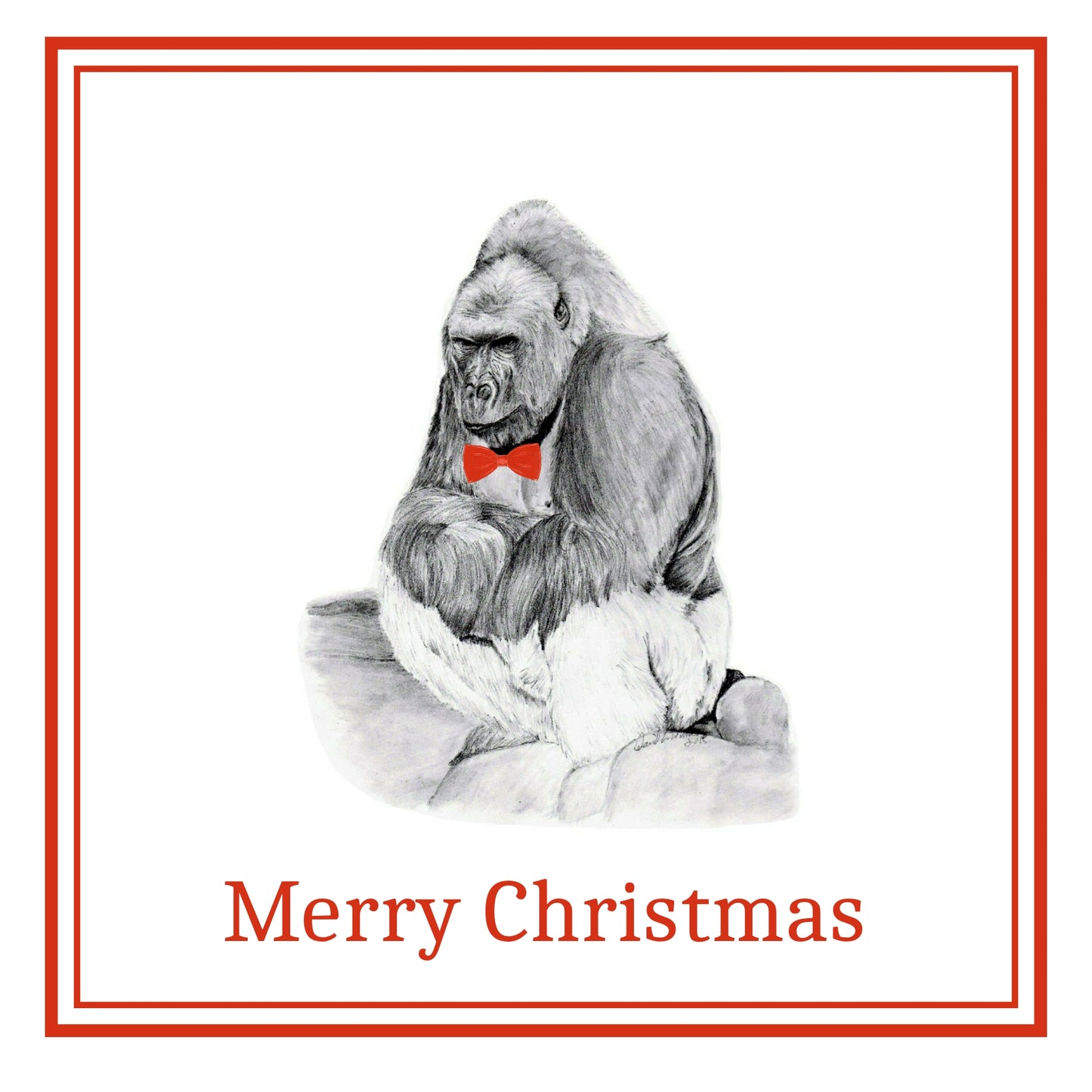 Gorilla Christmas Cards Pack of 6