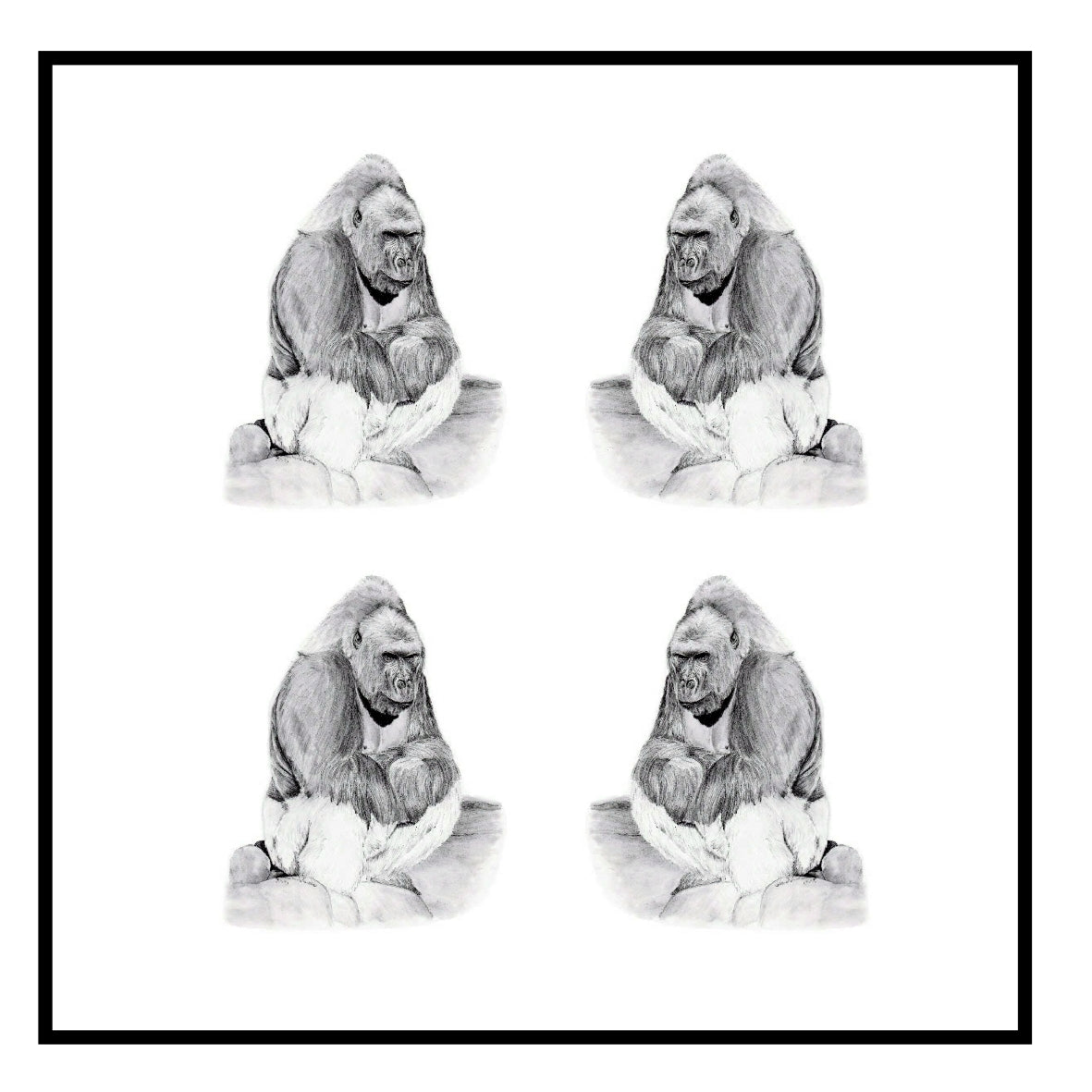 Gorilla Greeting Card Choice of 6 Designs BIRTHDAY, THINKING OF YOU, BLANK