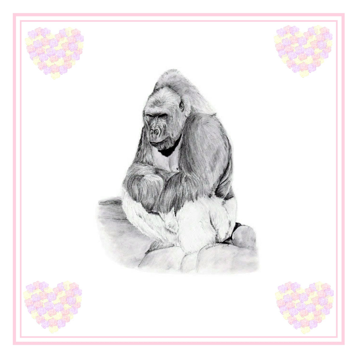 Gorilla Greeting Card Choice of 6 Designs BIRTHDAY, THINKING OF YOU, BLANK