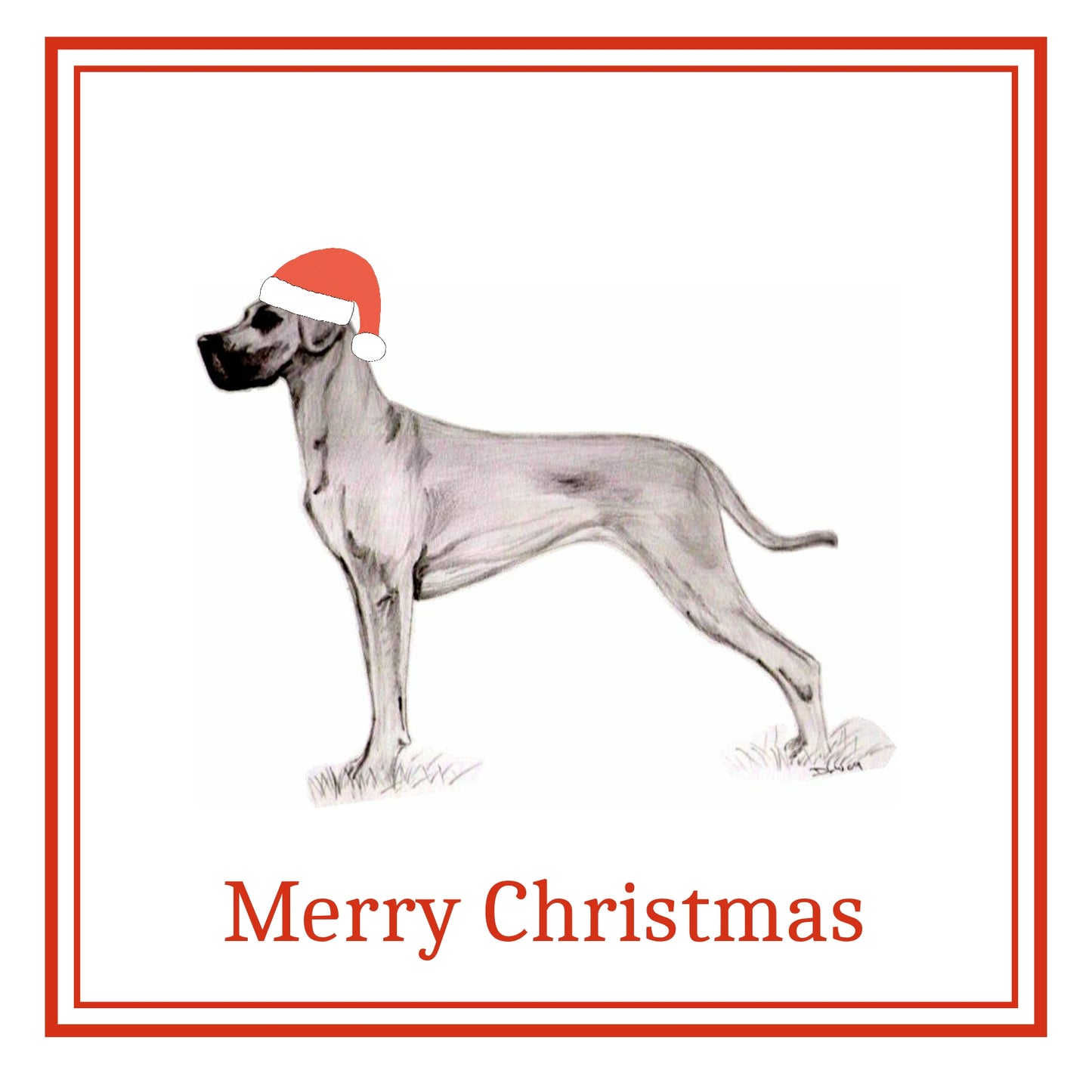 Great Dane Christmas Card Choice of 3