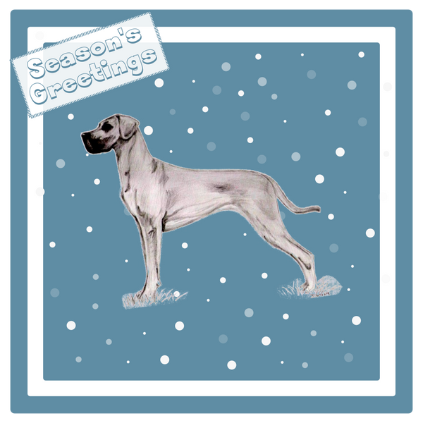 Great Dane Christmas Card Choice of 3 Card Designs Single or Multi Pack