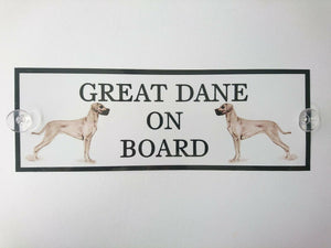 Great Dane On Board Car Sign