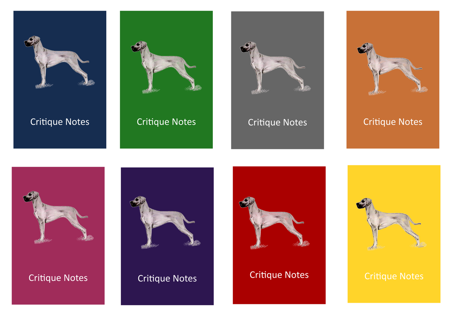 Great Dane Dog Show Judging Critique Notes Book A5