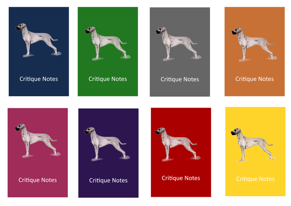 Great Dane Dog Show Judging Critique Notes Book A5