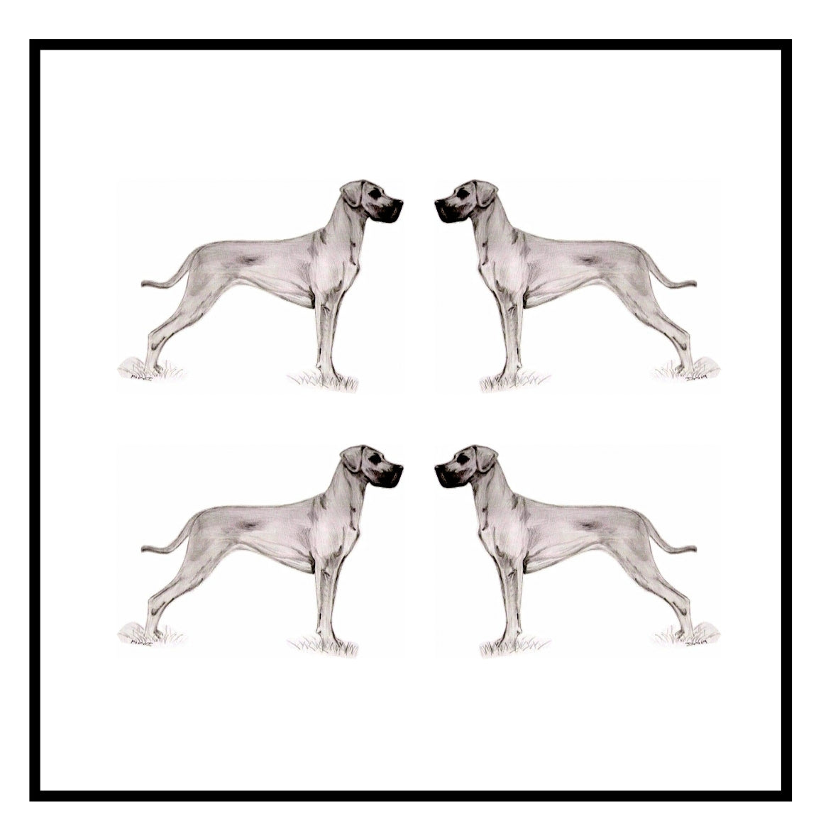 Great Dane Greeting Card Choice of 6 Designs BIRTHDAY, THINKING OF YOU, BLANK
