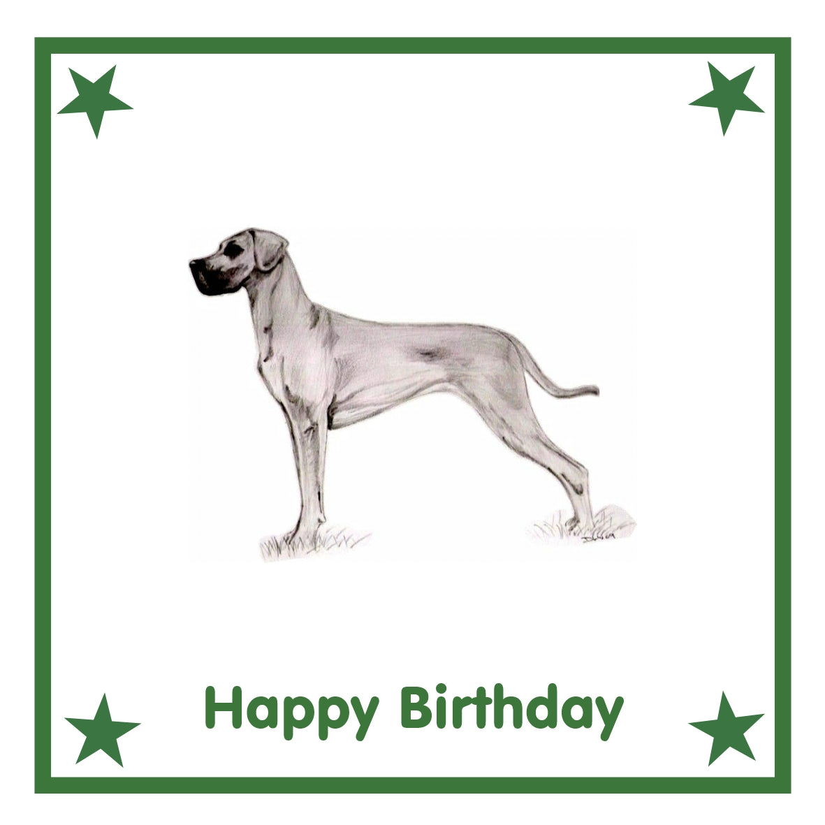 Great Dane Greeting Card Choice of 6 Designs BIRTHDAY, THINKING OF YOU, BLANK
