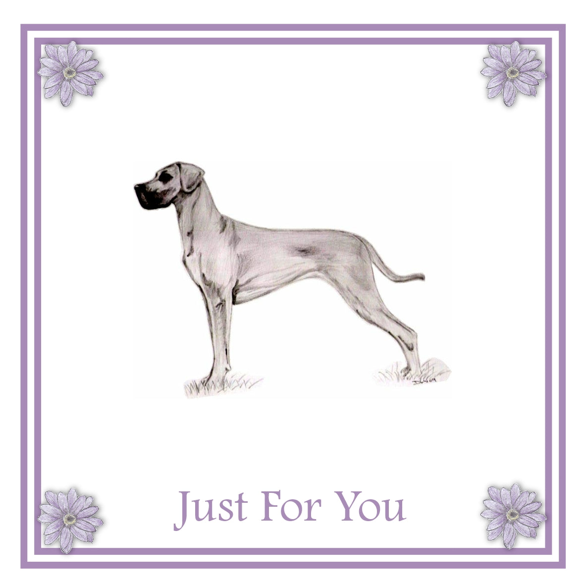 Great Dane Greeting Card Choice of 6 Designs BIRTHDAY, THINKING OF YOU, BLANK