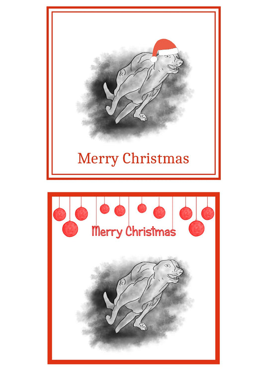 Greyhound Christmas Cards Pack of 6