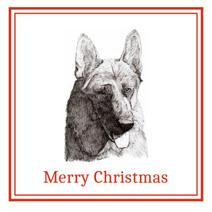 German Shepherd Dog Christmas Cards Pack of 6