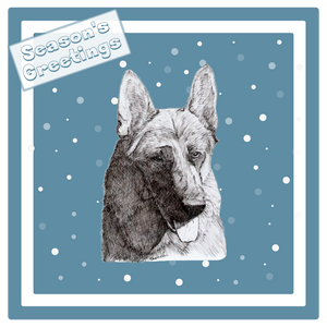 German Shepherd Dog GSD Christmas Card Choice of 3 Card Designs Single or Multi Pack